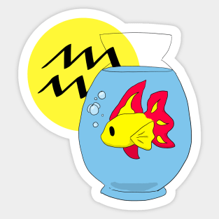 aquarius bean Sticker